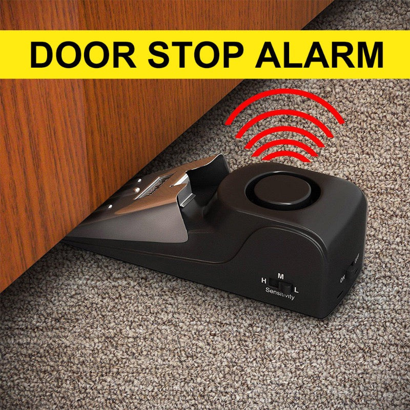 Electronic Burglar Alarm-Home Security Wedge Door Alarm-Hotel Intruder Alert